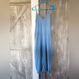 Hem And Thread Blue Denim Dress